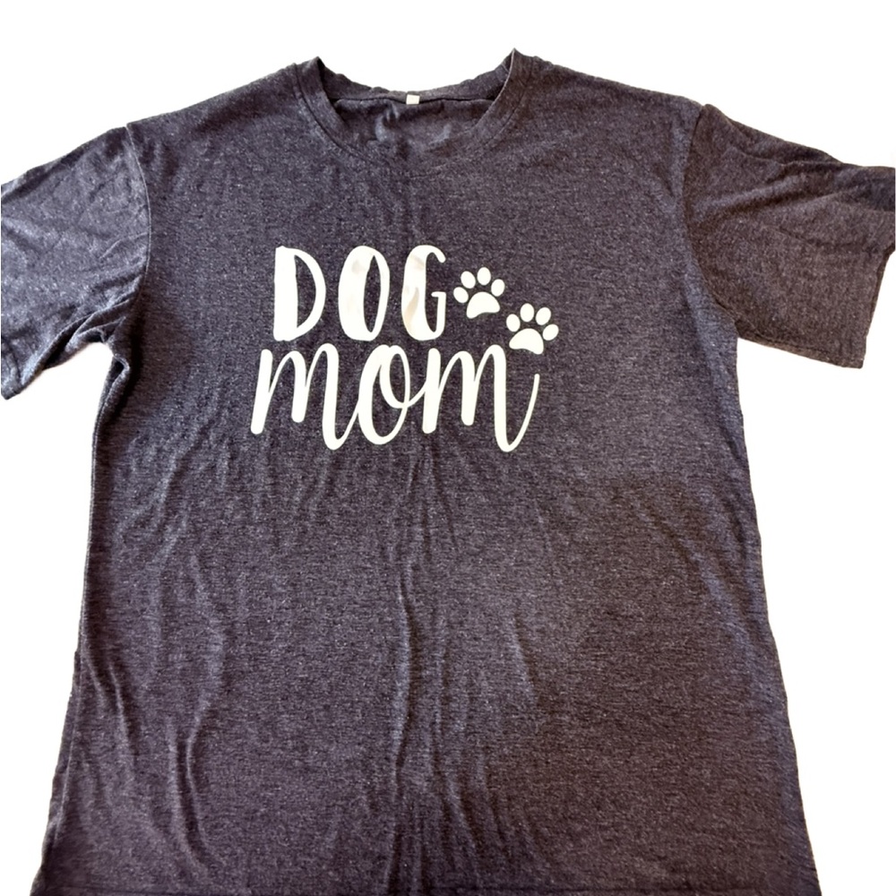 Dog Mom T-Shirt - Gray, Medium